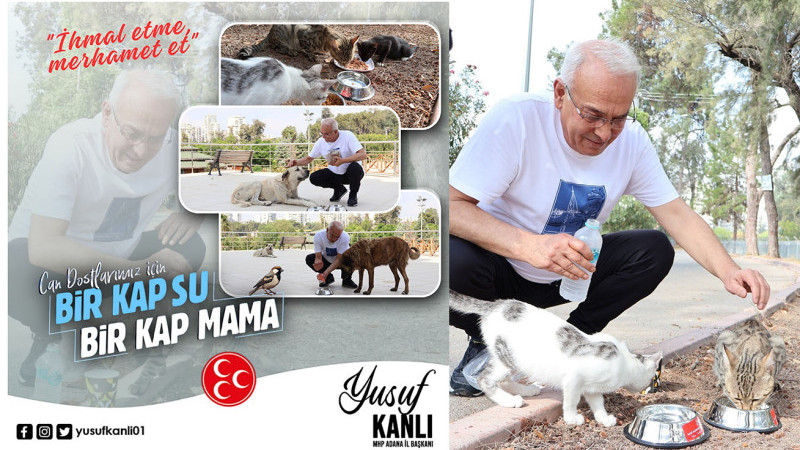 BAŞKAN KANLI’DAN “BİR KAP SU, BİR KAP MAMA” ÇAĞRISI!