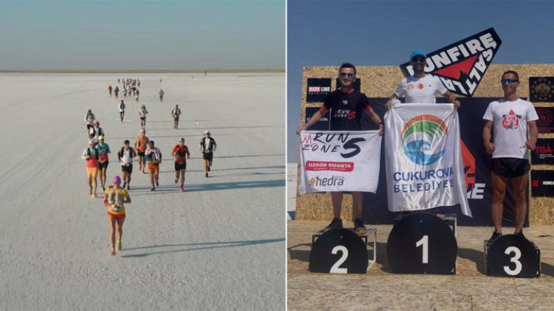 ÇUKUROVALI SPORCULAR TUZ GÖLÜ MARATONUNDAN 3 MADALYAYLA DÖNDÜ