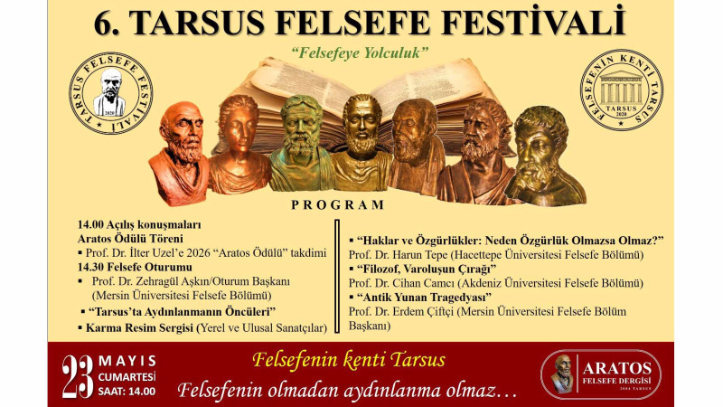 6. TARSUS FELSEFE FESTİVALİ YAPILIYOR
