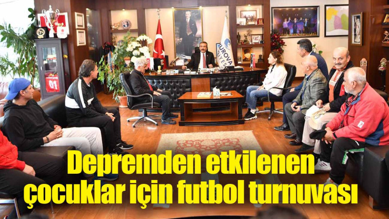 Depremden etkilenen çocuklar için futbol turnuvası