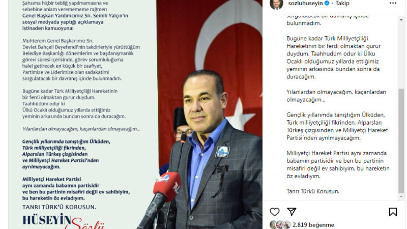 Sözlü’ye tebliğ edilmemiş!