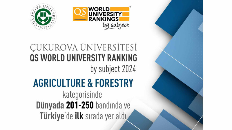 Çukurova Üniversitesi, Tarım ve Ormancılıkta Türkiye’de Birinci Sırada!