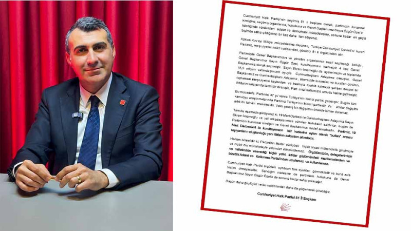 TANBUROĞLU’NDAN ÖZGÜR ÖZEL’E DESTEK AÇIKLAMASI
